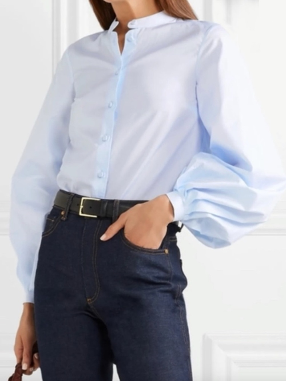 Khaite Willa Balloon Sleeve Shirt